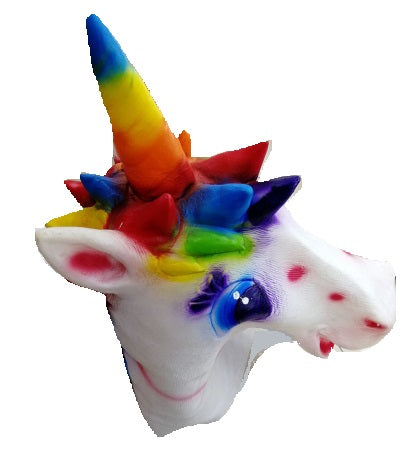 Full Head Colourful Unicorn Mask